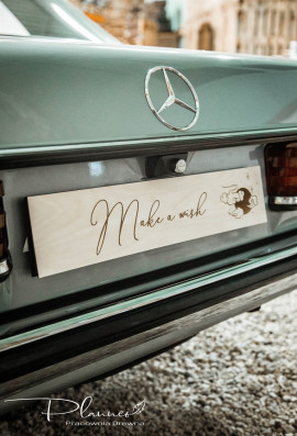 Tablica rejestracyjna make a wish