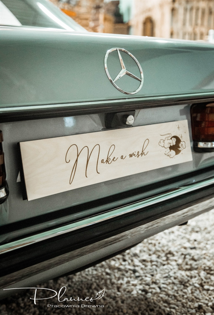 Tablica rejestracyjna make a wish