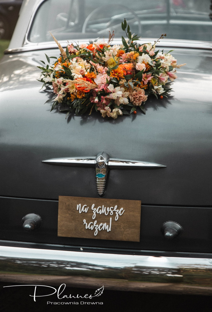 Tablica drewniana rejestracyjna