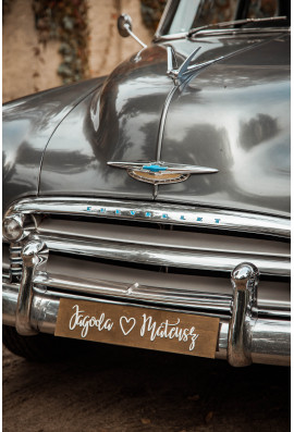 Tablica rejestracyjna do ślubu