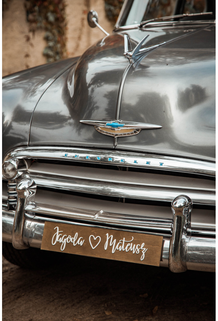 Tablica rejestracyjna do ślubu