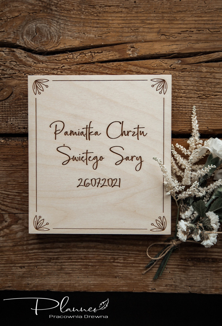 Grawerowana pamiątka Chrztu Świętego