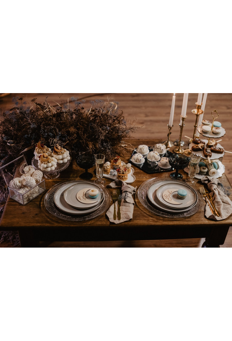 Winietka grawerowana księżyc drewniana