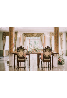 Tabliczki drewniane na krzesła Mąż Żona