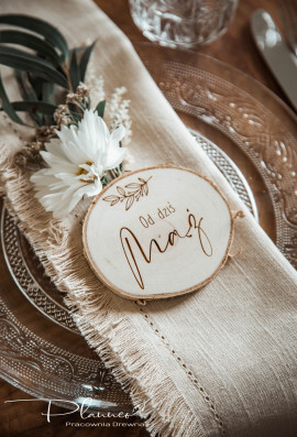 Winietki plaster drewna