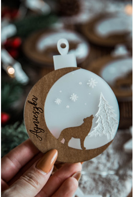 Bombki grawerowane z motywem lasu