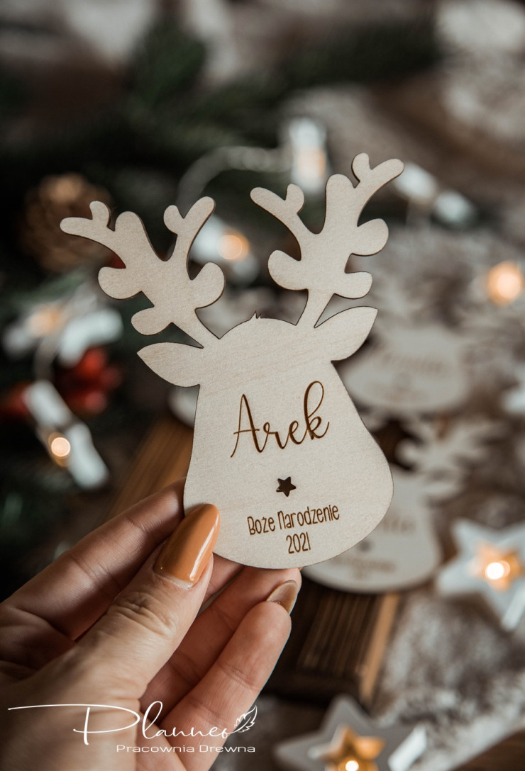 Winietki głowa renifera