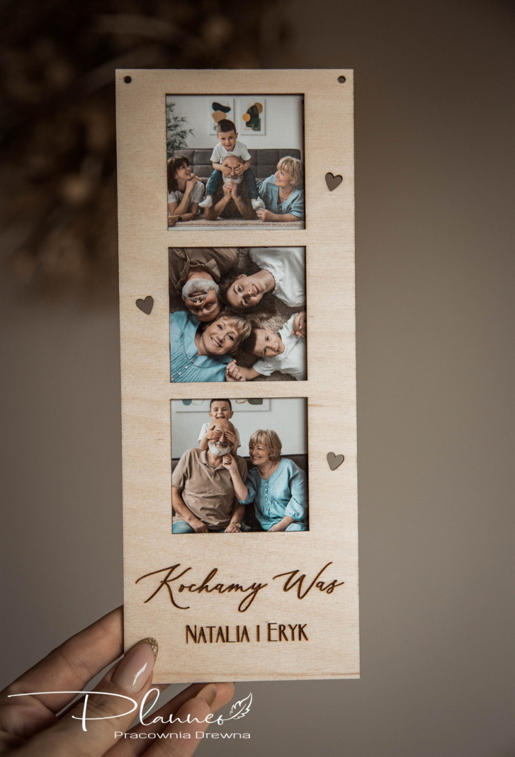 Drewniane ramki na Dzień Babci i Dziadka