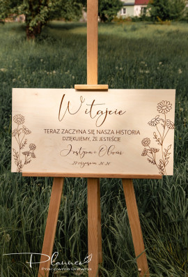 Tablica grawerowana stokrotki weselna