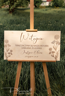 Tablica grawerowana stokrotki weselna