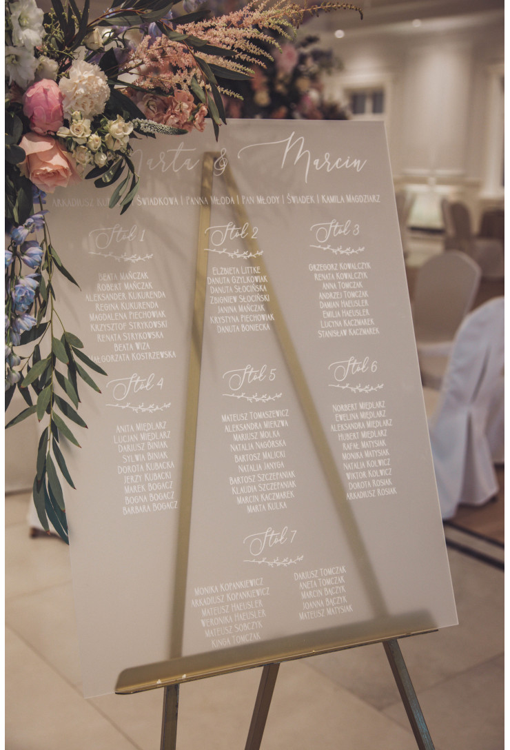 Tablica grawerowana plexi ślub i wesele