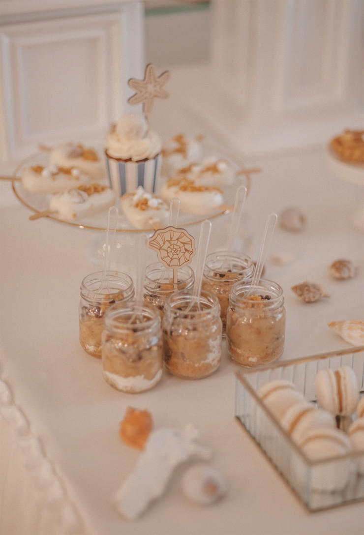 Muszelki na słodkim stole