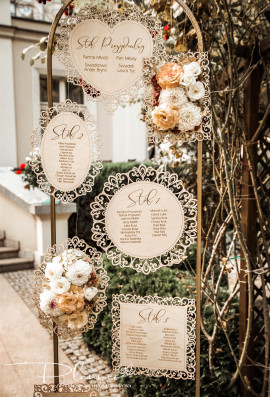 Table plan grawerowany