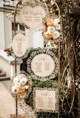 Table plan grawerowany