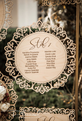 Table plan drewniany