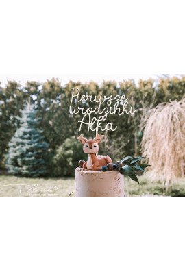 Topper drewniany Pierwsze urodzinki