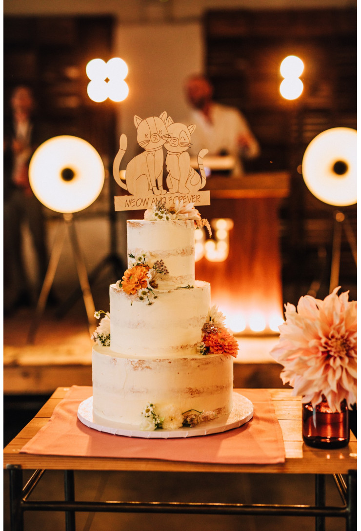 Drewniany topper ślubny