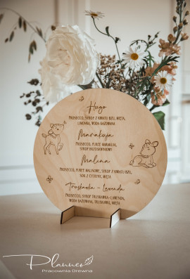 Tabliczka na drinki motyw leśny