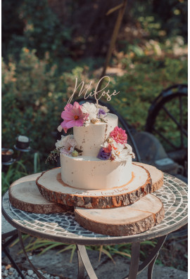 Drewnany topper na tort