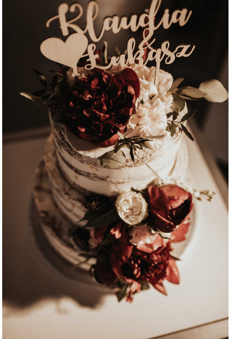 Topper ślubny z imionami