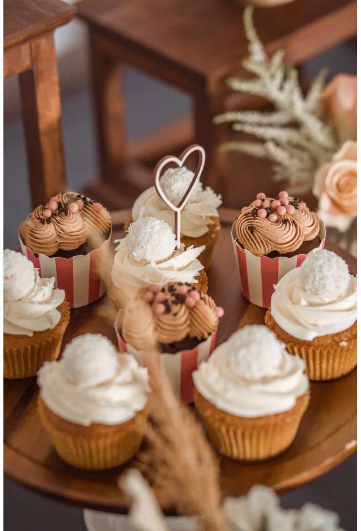 Drewniany minitopper serce