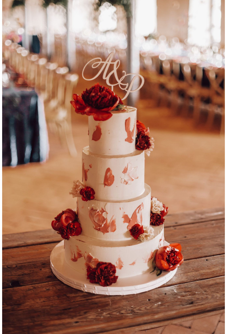 Drewniany topper ślubny