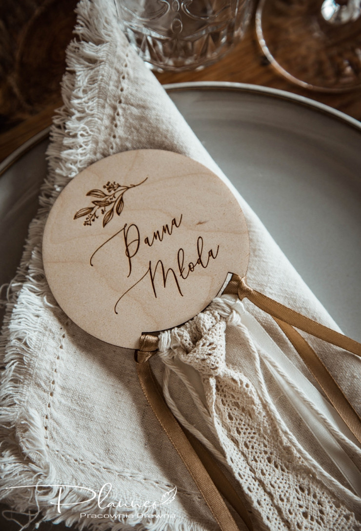 Winietka grawerowana ślubna