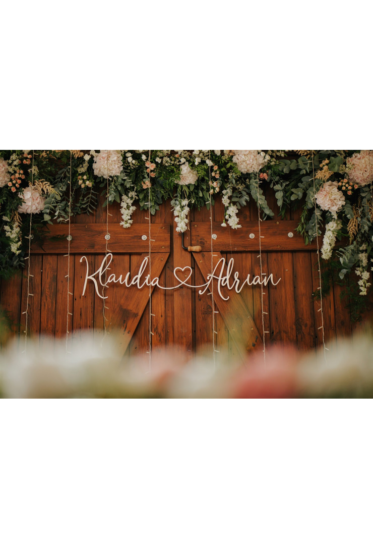 Napis drewniany na ściankę