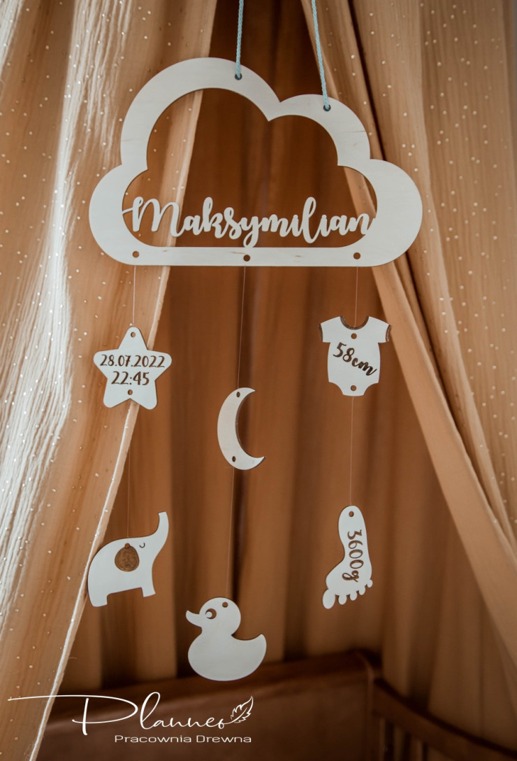 Drewniana metryczka z imieniem