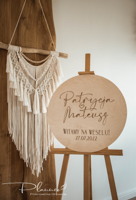 Tablica powitalna drewniana