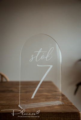 Cyferki na wesele z plexi