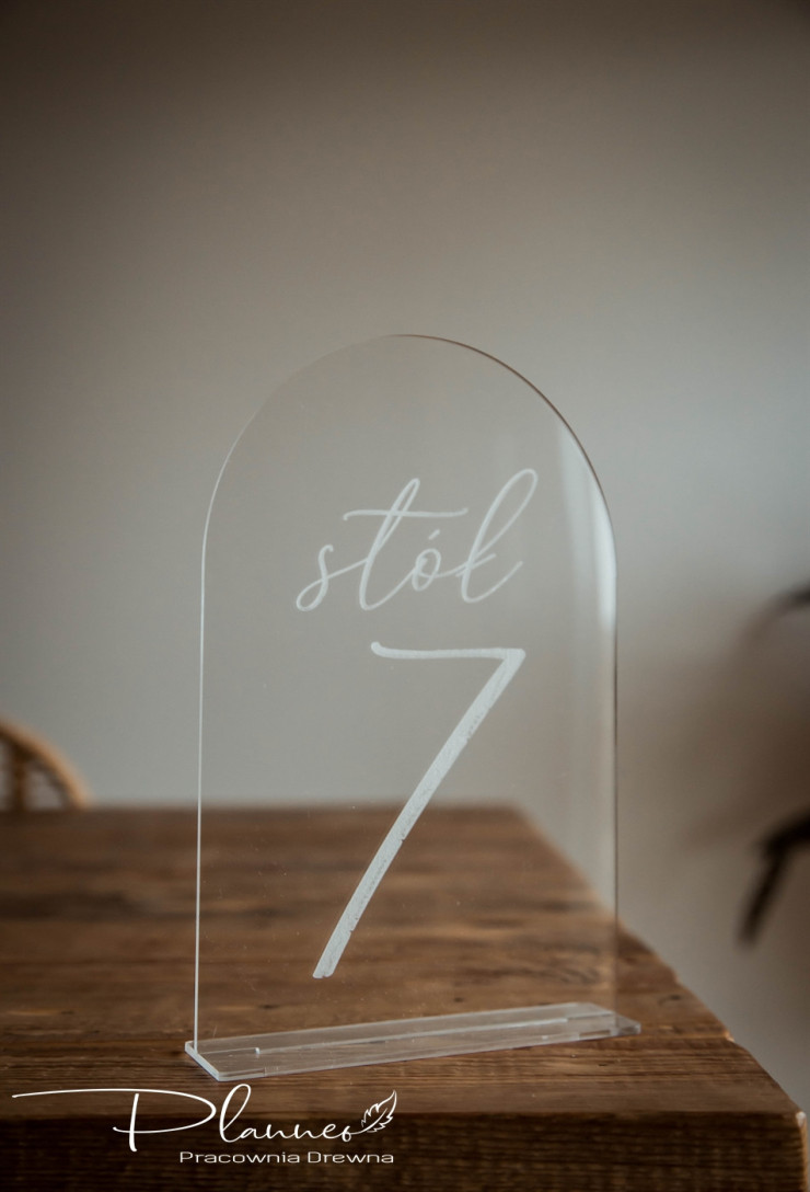Cyferki na wesele z plexi