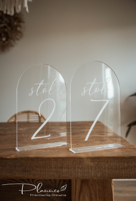 Cyferki na wesele plexi