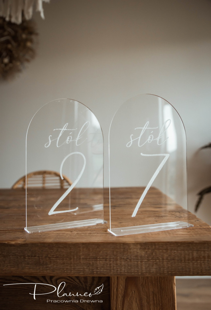 Cyferki na wesele plexi