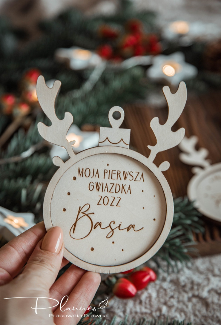 Bombka rogi renifera