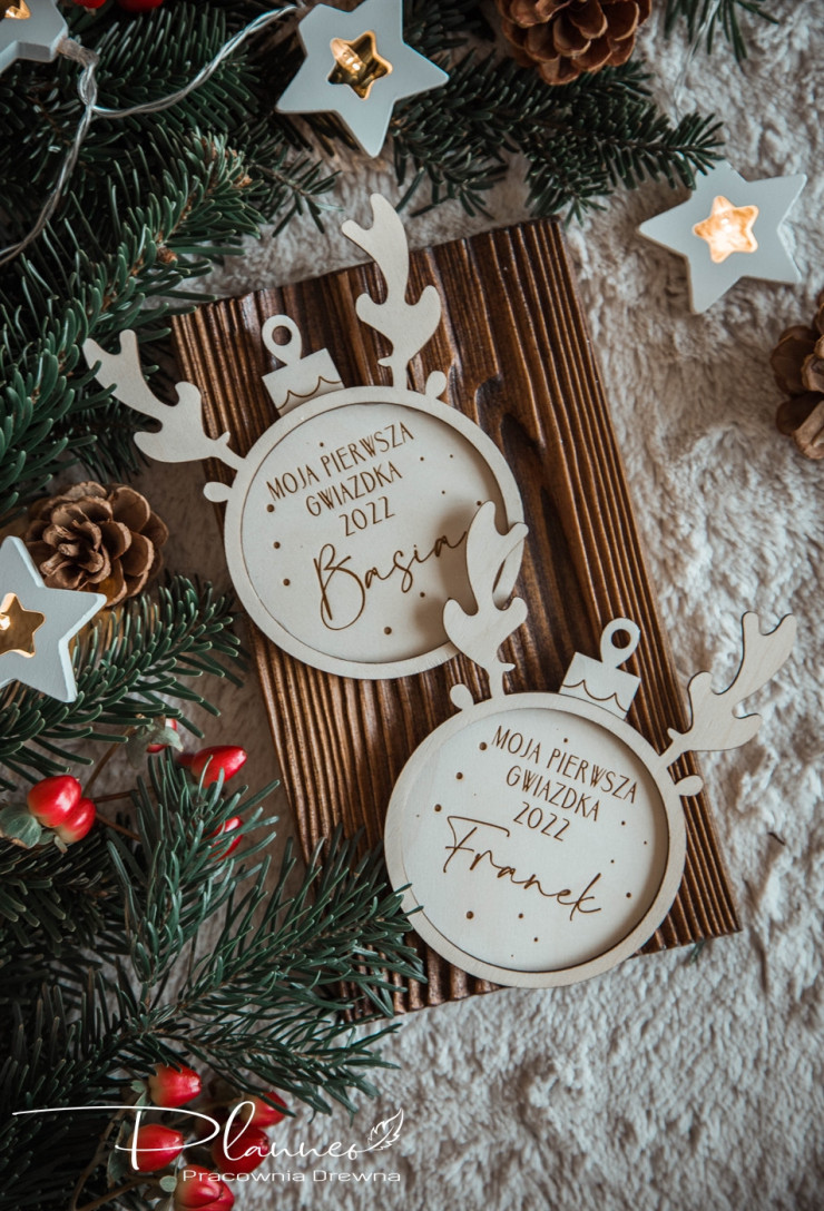 Bombka rogi renifera grawer