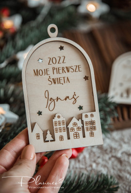 Moje pierwsze święta kamieniczki grawerowane