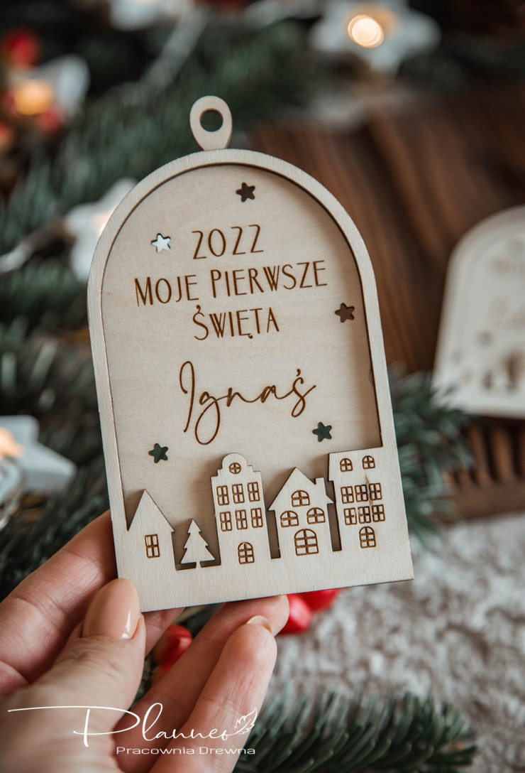 Moje pierwsze święta kamieniczki grawerowane