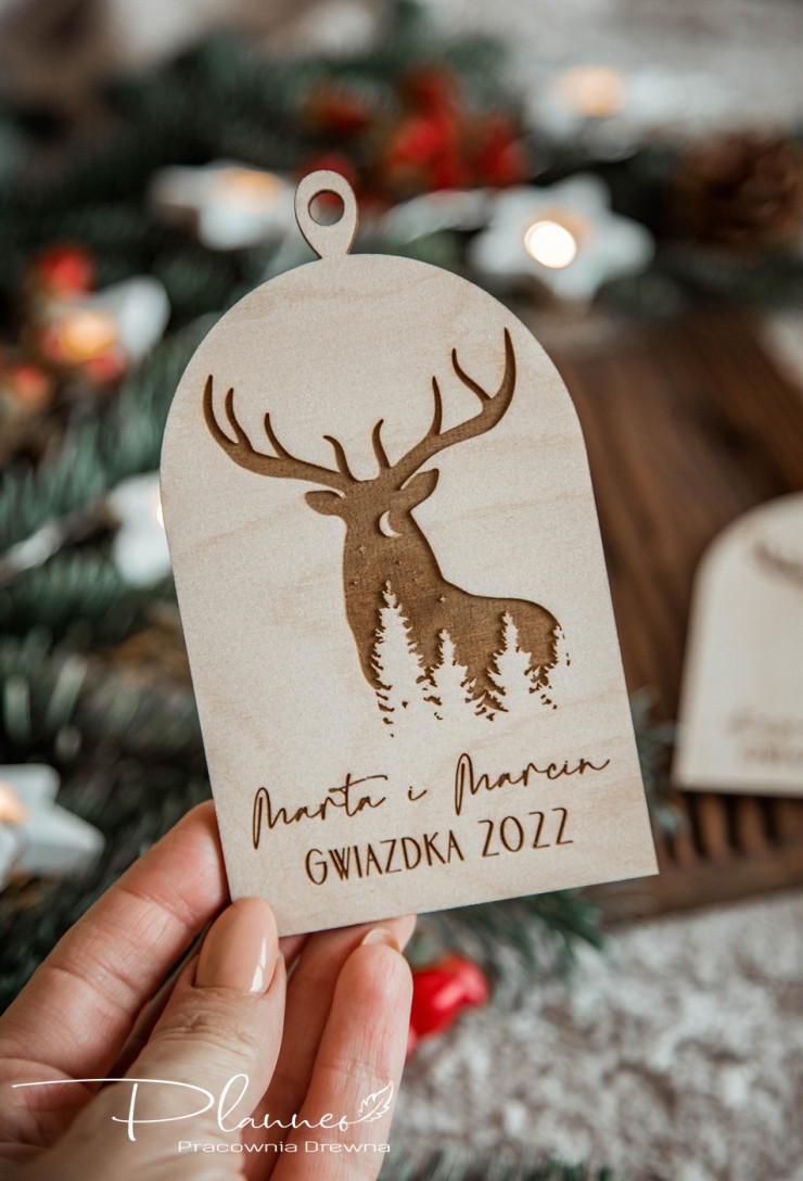 Bombka grawer z imionami las