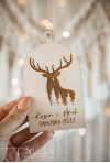 Bombka z imionami las jeleń