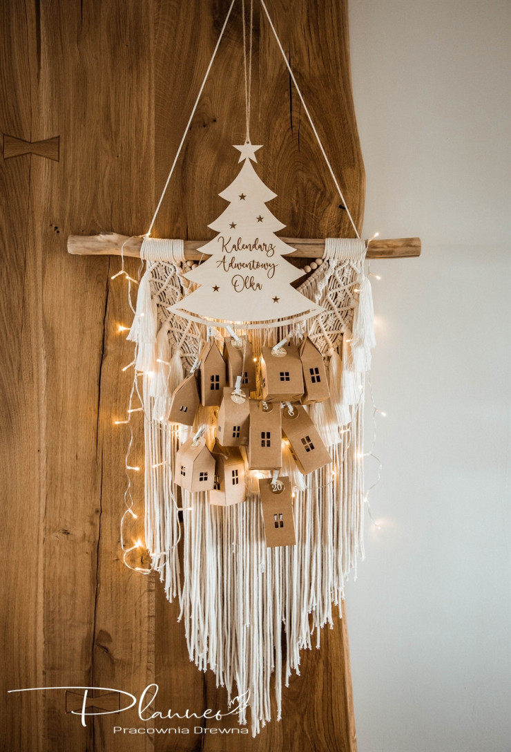 Kalendarz adwentowy choinka grawer