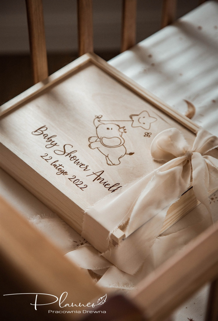 Pudełko wspomnień Baby Shower Słonik