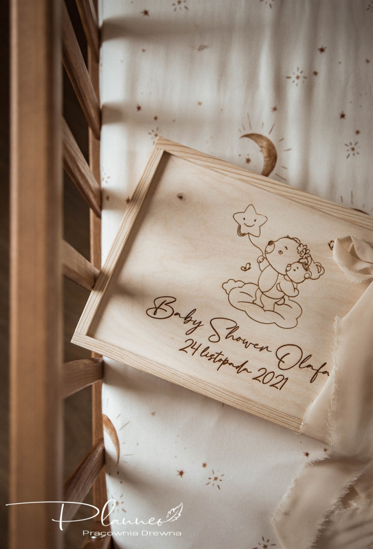 Pudełko wspomnień Baby Shower Miś