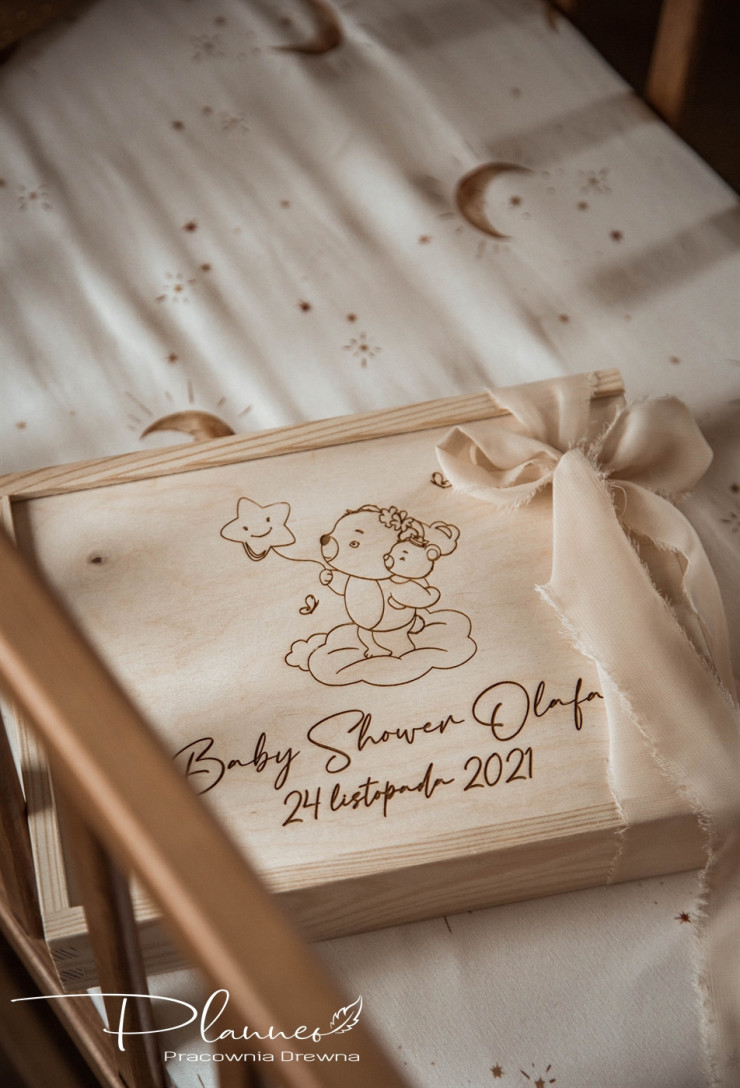 Pudełko wspomnień Baby Shower Miś