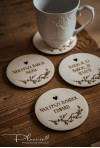 Drewniane podkładki pod kubek dla Babci i Dziadka