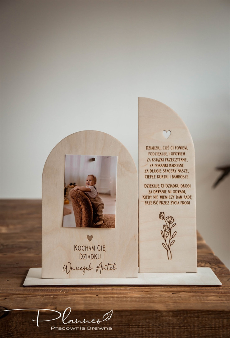 Drewniana ramka dla Babci