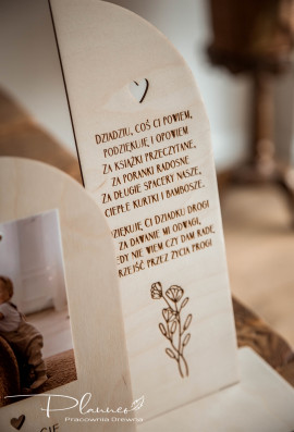 Drewniana ramka dla Dziadka