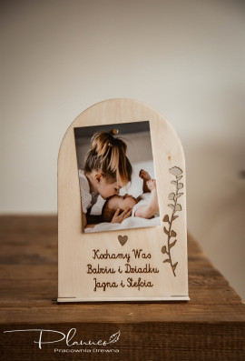 Drewniana ramka na zdjęcie dla Babci