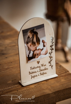 Drewniana ramka na zdjęcie dla Dziadków