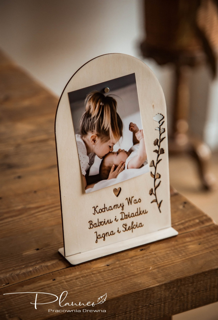 Drewniana ramka na zdjęcie dla Dziadków
